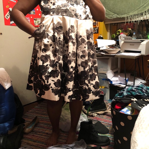 Strapless Floral Party Dress - Picture 3 of 5